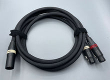 Load image into Gallery viewer, Gotham Audio-Neutrik 11301 GAC-4/1 Ultra Pro Star Quad Balanced XLR Cable Pair Black Sleeve-1.5 Meter
