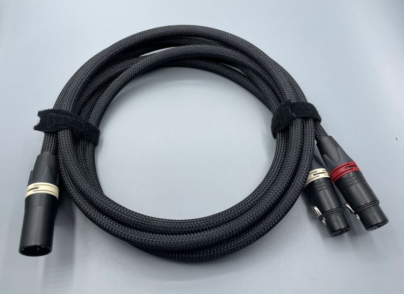 Gotham Audio-Neutrik 11301 GAC-4/1 Ultra Pro Star Quad Balanced XLR Cable Pair Black Sleeve-1 Meter