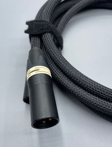 Gotham Audio-Neutrik 11301 GAC-4/1 Ultra Pro Star Quad Balanced XLR Cable Pair Black Sleeve-1 Meter