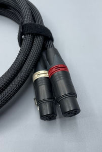 Gotham Audio-Neutrik 11301 GAC-4/1 Ultra Pro Star Quad Balanced XLR Cable Pair Black Sleeve-1 Meter