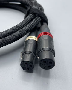 Gotham Audio-Neutrik 11301 GAC-4/1 Ultra Pro Star Quad Balanced XLR Cable Pair Black Sleeve-1 Meter