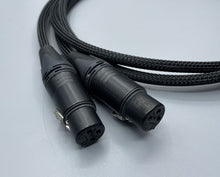 Load image into Gallery viewer, Gotham Audio-Neutrik 10801 GAC3 Neumann XLR Cable Pair Black Sleeve-1 Meter

