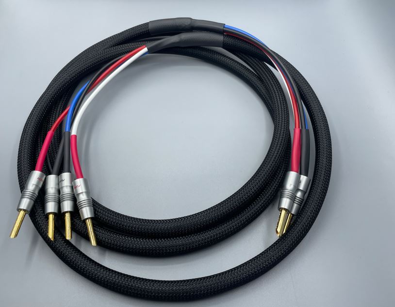 Furutech U-4.1T/FP-200B(G) 4 Conductor Speaker Cable Pair-8 Foot