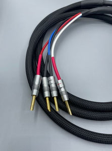 Furutech U-4.1T/FP-200B(G) 4 Conductor Speaker Cable Pair-8 Foot
