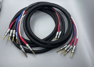 Furutech U-4.1T/FP-200B(G) 4 Conductor Speaker Cable Pair-8 Foot