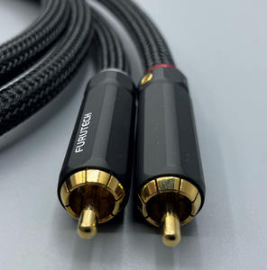 Furutech FA-aS21/FP-110(G) Unbalanced Locking RCA Cable Pair-.75 Meter