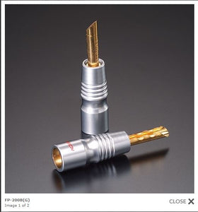 Furutech U-4.1T/FP-200B(G) 4 Conductor Speaker Cable Pair-8 Foot